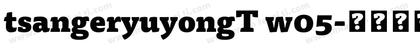 tsangeryuyongT w05字体转换